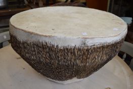 A large drum.