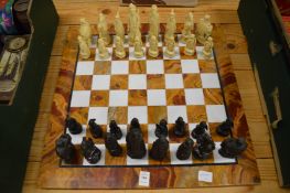 Marble chest set and composite pieces.