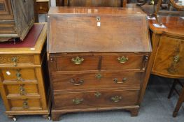 George III mahogany bureau.