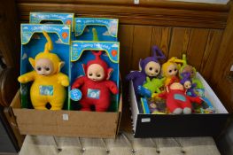 A quantity of Teletubbies, some with original packaging and in working order.