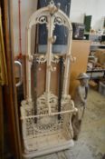 A large Victorian cast iron hall stand (faults).