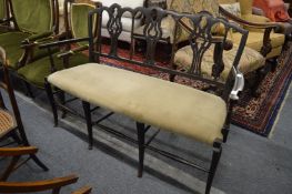 A chair back settee.