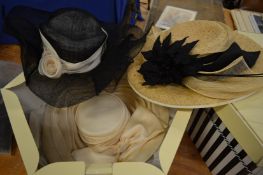 Three designer hats including Philip Somerville.