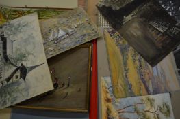 A small folder of paintings.