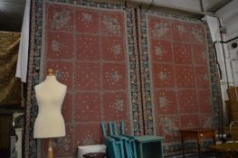 A pair of Kashmir wall hangings or carpets.