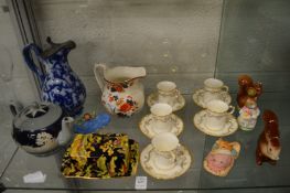 A collection of decorative porcelain and similar items to include a Spode teapot, Beswick figures