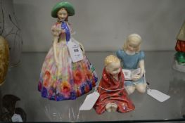 Three Doulton figures, Easter Day, Alice and This Little Pig.