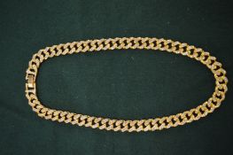 A heavy faux diamond and gilt hiphop style necklace.