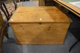A Victorian pine blanket box.