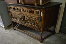 An oak sideboard.