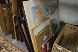 A quantity of paintings and prints etc.