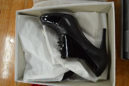 A pair of L K Bennett ladies black high heeled shoes, size 38.