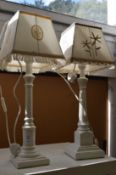 Two table lamps.