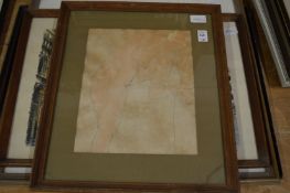 A study of a female nude and various other pictures.