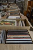 A large quantity of classical LP records.