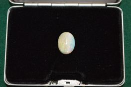 A natural opal gem stone with certificate.
