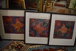 Webster, Stepping stones, limited edition print, signed, two others similar and various other