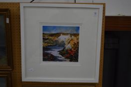 A rural landscape with a cottage, limited edition colour print.