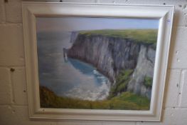 Neil Tyer, Flamborough Head, oil on canvas.