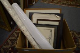 A small group of prints.