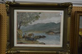 Maziani, Italian coastal landscape, oil on board.