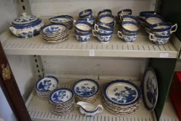 A large quantity of Booths Real Old Willow china.
