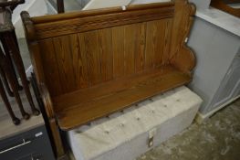 Victorian pine pew.