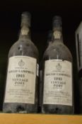 Gould Campbell vintage port 1983, eight bottles.