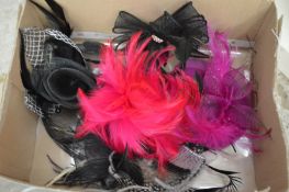 A box of hair fascinators.