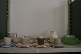 Branksome pottery trio's and other items.