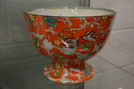 A large Chinese style pedestal bowl.
