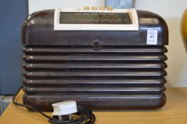 A Bush Bakelite radio.