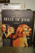 A very large colour printed canvas for the film Belle De Jour.