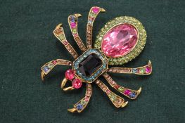 A good large gem set spider brooch.