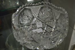 Cut glass bowl.
