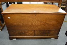 A light oak mule chest.