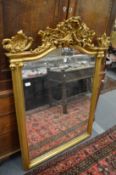 A 19th century gilt framed pier mirror.