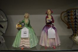 Two Royal Doulton figurines, Janet and Dorcas.