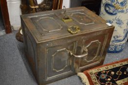 A good cast iron strong box with key.