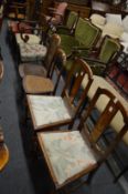 Six various chairs.