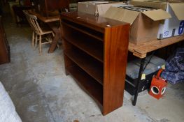 A mahogany bookcase.