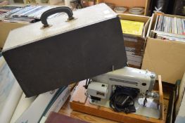 Sewing machine, typewriter, records etc.