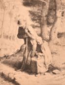 William Strang (1859-1921), a self-portrait, etching, signed in pencil, plate size 7.75