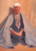 Early 20th Century Continental School, a seated Eastern figure, oil on board, 14.5
