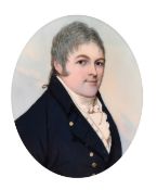 Attributed to Frederick Buck (1771-1840), a miniature portrait of a gentleman, watercolour on ivory,
