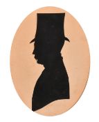 19th Century English School, a silhouette portrait thought to be Raoul C. F. Everard, 5