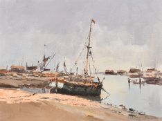 Josiah Sturgeon (1919-2000), 'Low Tide in the Estuary', oil on canvas, signed, 12