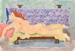 William Crosbie (1915-1999), a female nude, watercolour, signed in pencil and dated LXXXII, 9.5