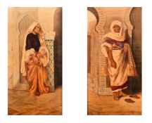 Late 19th Century, a pair of portraits of North African figures in traditional dress, each 11