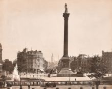 A Large late Victorian lithograph of Trafalgar Square, 15